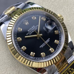 Đồng Hồ Rolex DateJust Bọc Vàng Mặt Số Đen Dây Oyster Nhà Máy ZQ 41mm (3)