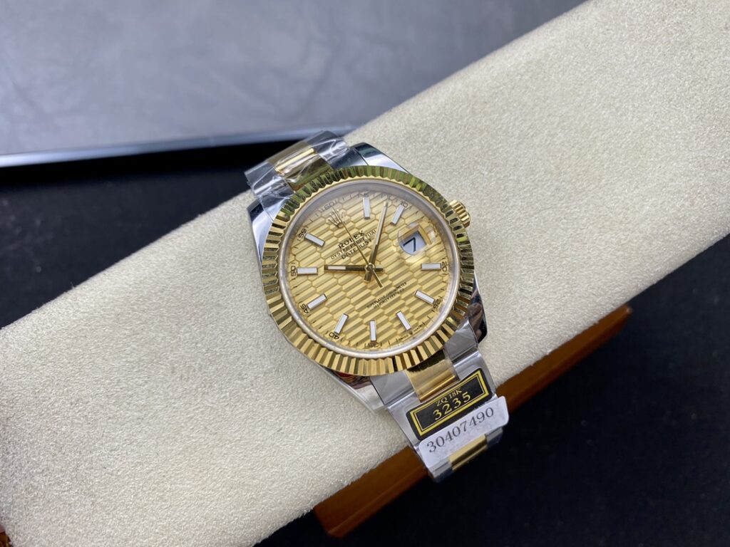 Đồng Hồ Rolex DateJust Bọc Vàng Mặt Số Gấp Nếp Nhà Máy ZQ 41mm (1)