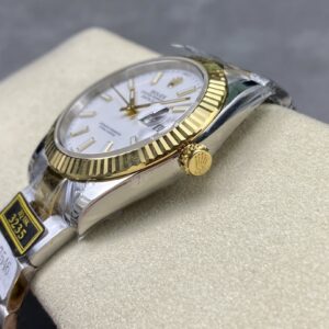 Đồng Hồ Rolex DateJust Bọc Vàng Mặt Số Trắng Dây Oyster Nhà Máy ZQ 41mm (2)