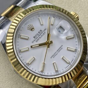 Đồng Hồ Rolex DateJust Bọc Vàng Mặt Số Trắng Dây Oyster Nhà Máy ZQ 41mm (2)