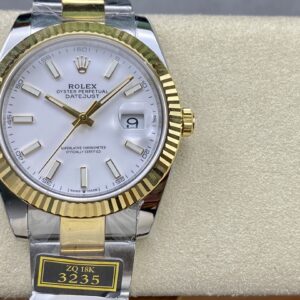 Đồng Hồ Rolex DateJust Bọc Vàng Mặt Số Trắng Dây Oyster Nhà Máy ZQ 41mm (2)