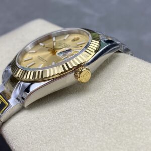 Đồng Hồ Rolex DateJust Bọc Vàng Mặt Số Vàng Cọc Dạ Quang Nhà Máy ZQ 41mm (1)