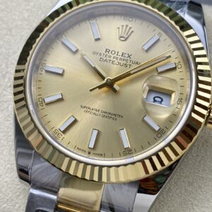 Đồng Hồ Rolex DateJust Bọc Vàng Mặt Số Vàng Cọc Dạ Quang Nhà Máy ZQ 41mm (1)
