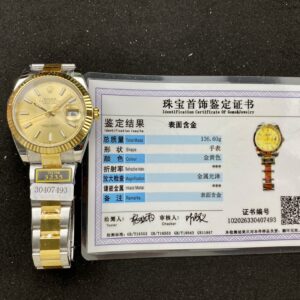 Đồng Hồ Rolex DateJust Bọc Vàng Mặt Số Vàng Cọc Dạ Quang Nhà Máy ZQ 41mm (1)