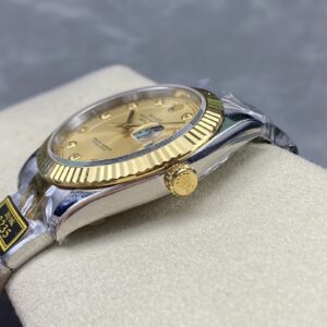 Đồng Hồ Rolex DateJust Bọc Vàng Mặt Số Vàng Cọc Số Đá Nhà Máy ZQ 41mm (1)