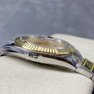 Đồng Hồ Rolex DateJust Bọc Vàng Mặt Số Vàng Cọc Số Đá Nhà Máy ZQ 41mm (1)