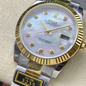 Đồng Hồ Rolex DateJust Bọc Vàng Mặt Số Xà Cừ Nhà Máy ZQ 41mm (1)