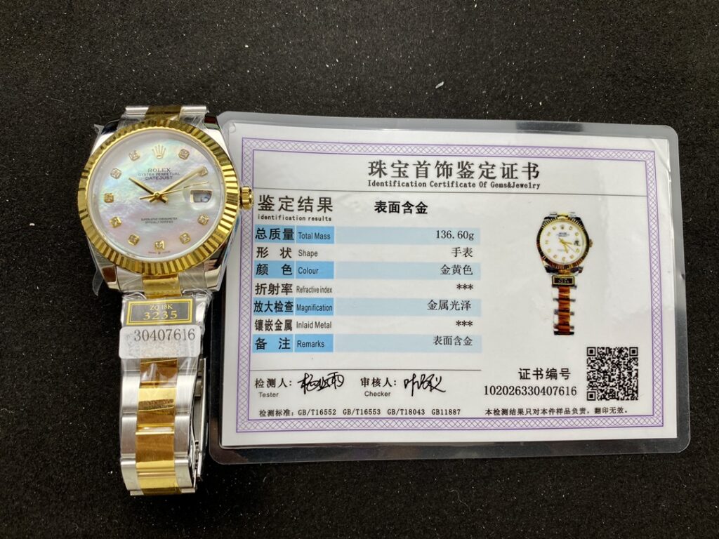 Đồng Hồ Rolex DateJust Bọc Vàng Mặt Số Xà Cừ Nhà Máy ZQ 41mm (1)