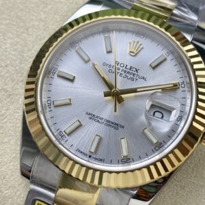 Đồng Hồ Rolex DateJust Bọc Vàng Mặt Số Xám Dây Oyster Nhà Máy ZQ 41mm (6)