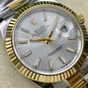 Đồng Hồ Rolex DateJust Bọc Vàng Mặt Số Xám Dây Oyster Nhà Máy ZQ 41mm (6)