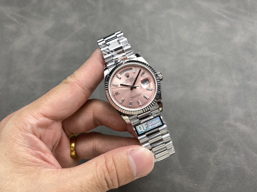 Đồng Hồ Rolex Day-Date 128236 Mặt Số Hồng 140 Grams Máy Caliber 3255 QF 36mm (4)