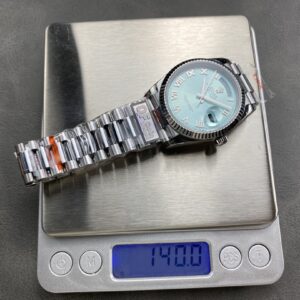 Đồng Hồ Rolex Day-Date 128236 Mặt Xanh Băng Cọc Số La Mã QF Factory 36mm (2)