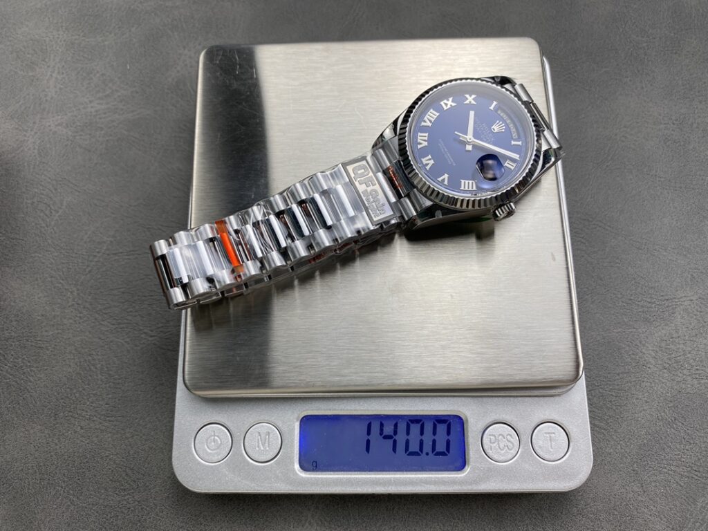 Đồng Hồ Rolex Day-Date 128236 Mặt Xanh Dương Cọc Số La Mã QF Factory 36mm (2)