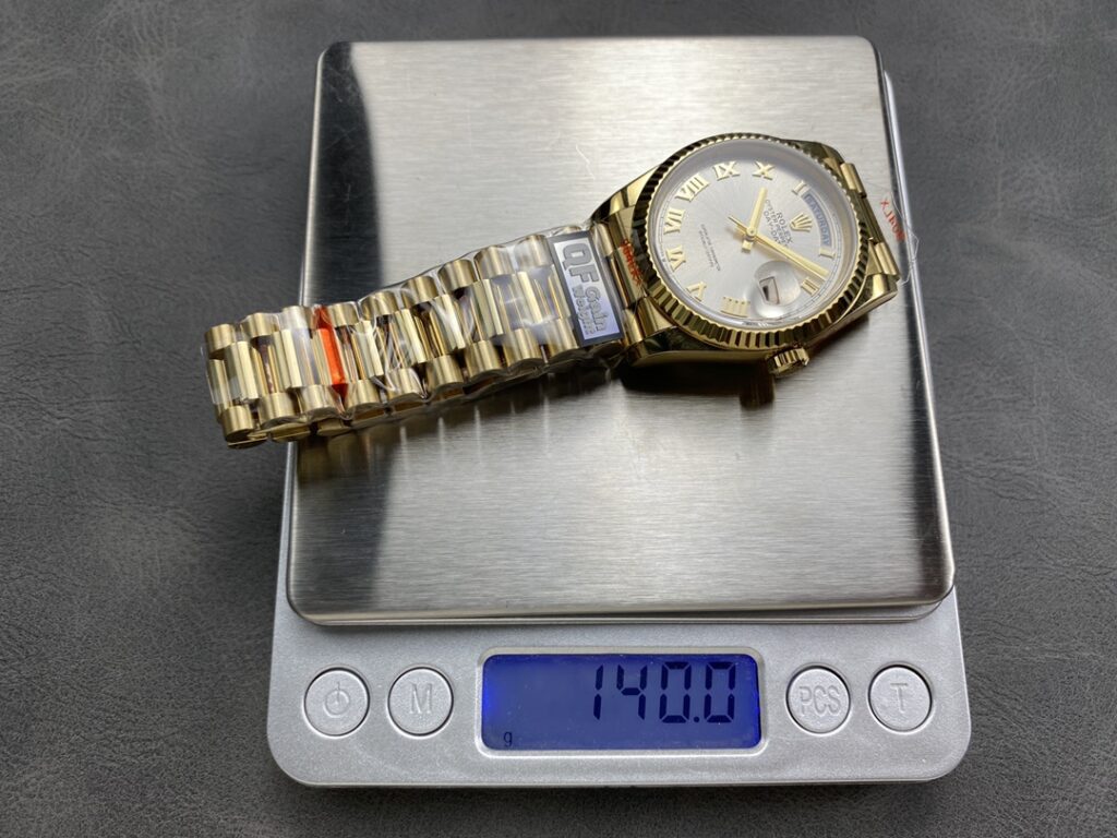 Đồng Hồ Rolex Day-Date 128238 Mặt Số Bạc Máy Caliber 3255 QF Factory 36mm (1)