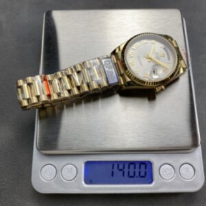 Đồng Hồ Rolex Day-Date 128238 Mặt Số Bạc Máy Caliber 3255 QF Factory 36mm (1)