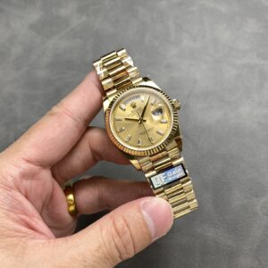 Đồng Hồ Rolex Day-Date 128238 Yellow Gold Champagne Nhà Máy QF 36mm (5)