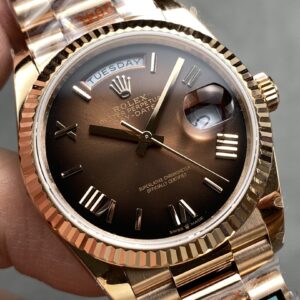 Đồng Hồ Rolex Day-Date Mặt Nâu Cọc Số La Mã Máy Caliber 3255 QF 36mm (2)