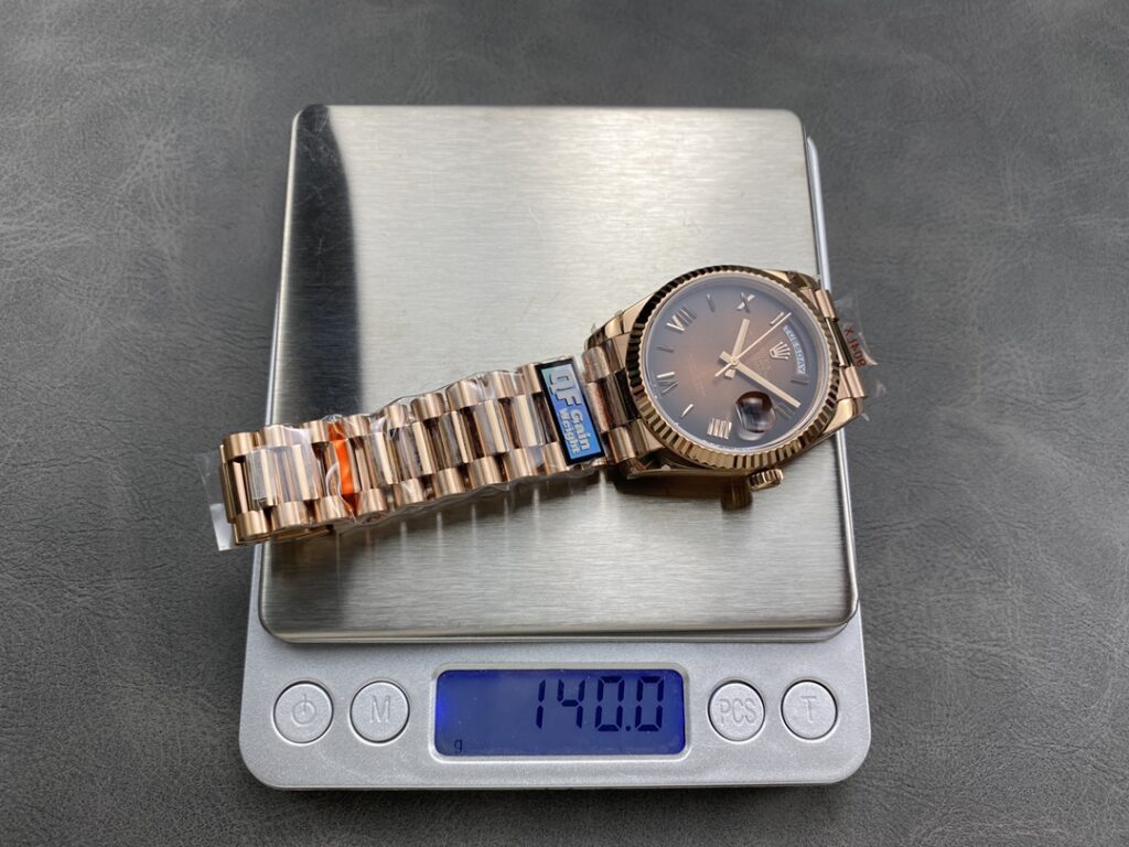 Đồng Hồ Rolex Day-Date Mặt Nâu Cọc Số La Mã Máy Caliber 3255 QF 36mm (2)