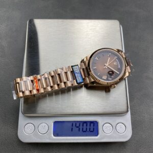 Đồng Hồ Rolex Day-Date Mặt Nâu Cọc Số La Mã Máy Caliber 3255 QF 36mm (2)