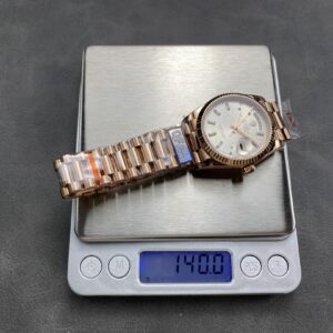 Đồng Hồ Rolex Day-Date Mặt Số Bạc Đính Đá Máy Caliber 3255 QF 36mm (1)