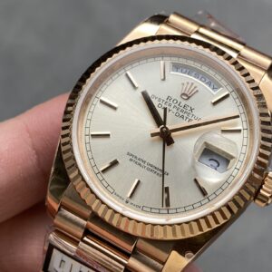 Đồng Hồ Rolex Day-Date Mặt Số Bạc Máy Caliber 3255 Nhà Máy QF 36mm (3)