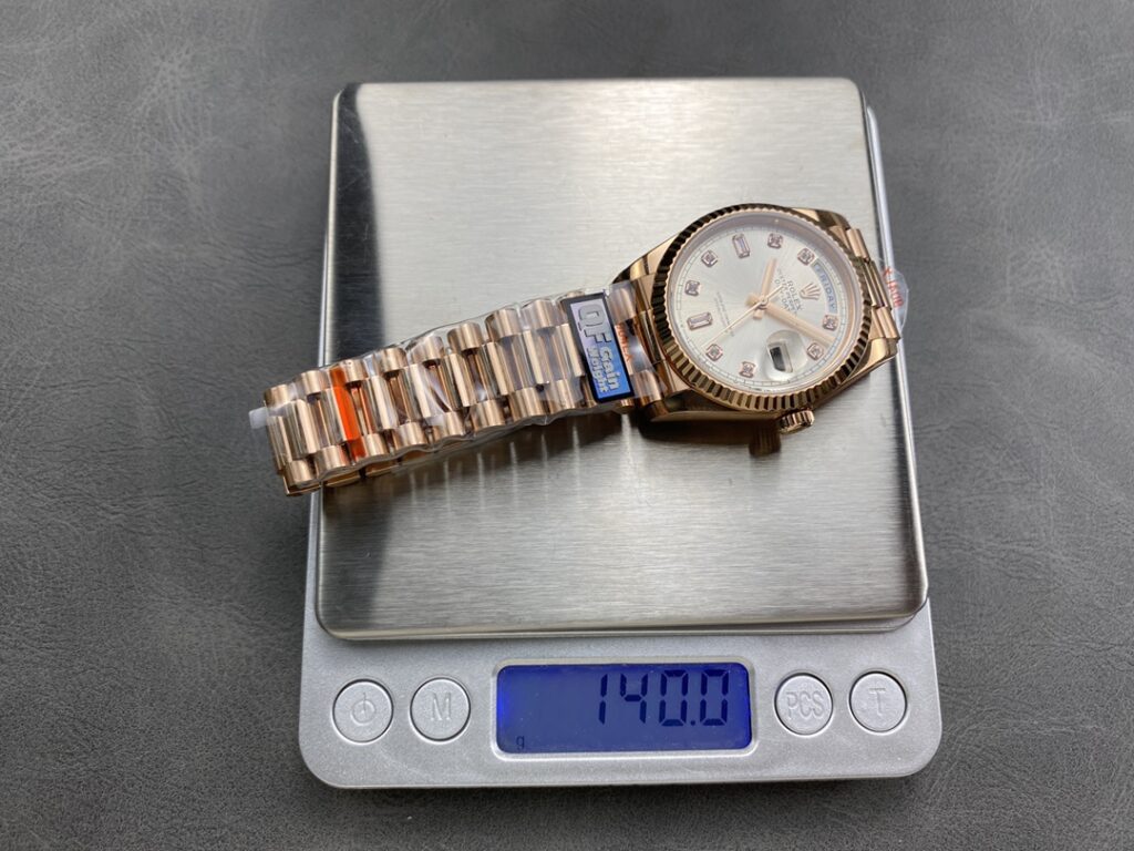 Đồng Hồ Rolex Day-Date Mặt Số Bạc Nhà Máy QF Máy Caliber 3255 36mm (2)