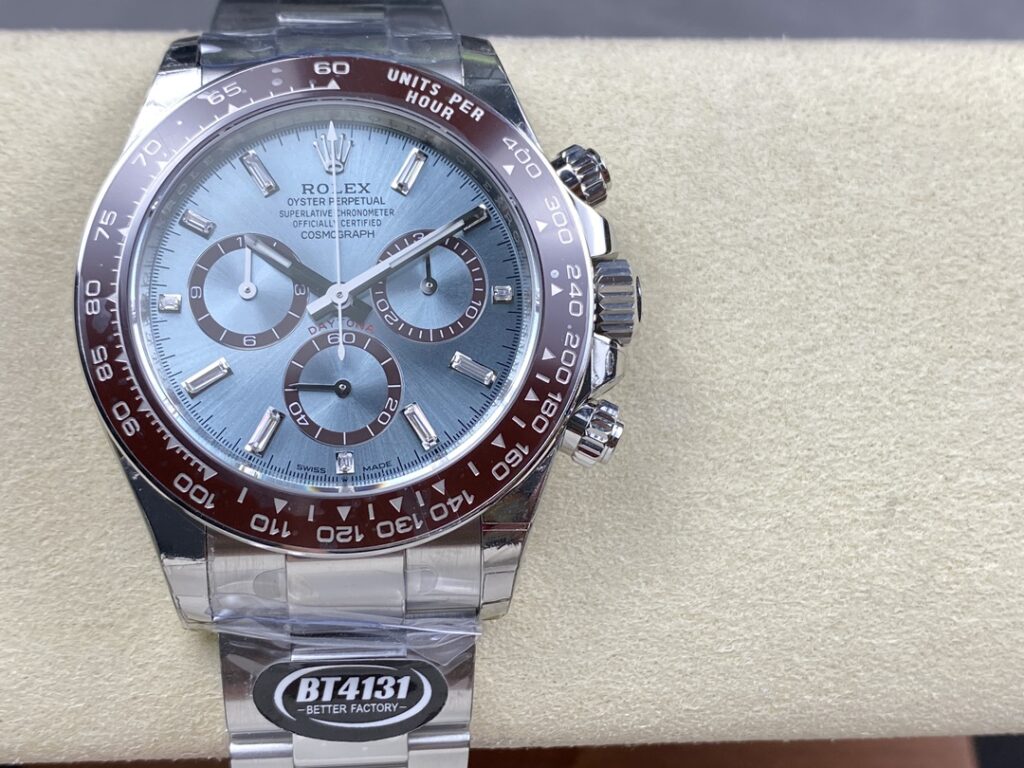 Đồng Hồ Rolex Daytona 126506 Mặt Xanh Băng Đính Đá Nhà Máy BT 40mm (9)