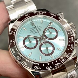 Đồng Hồ Rolex Daytona 126506LN Bọc Vàng Trắng Mặt Xanh Băng 175 Grams 40mm (9)