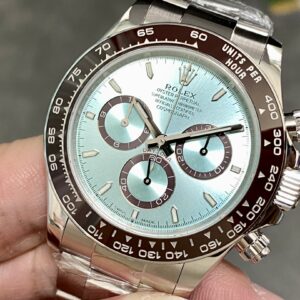 Đồng Hồ Rolex Daytona 126506LN Bọc Vàng Trắng Mặt Xanh Băng 175 Grams 40mm (9)