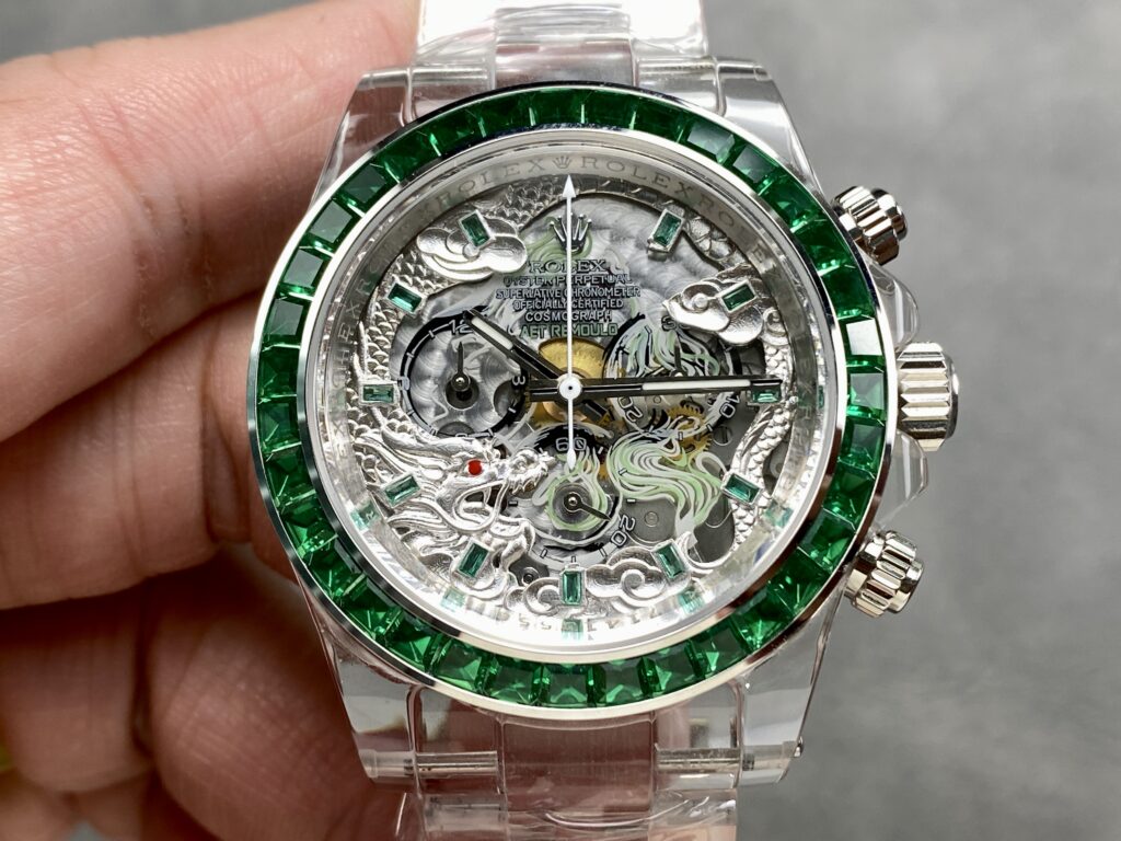 Đồng Hồ Rolex Daytona AET Remould Dragon Tùy Chỉnh Sapphire Đá Quý (2)