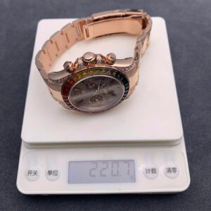 Đồng Hồ Rolex Daytona Rainbow 116595 Vàng Khối 18K Kim Cương Đá Quý Tự Nhiên 40mm (10)