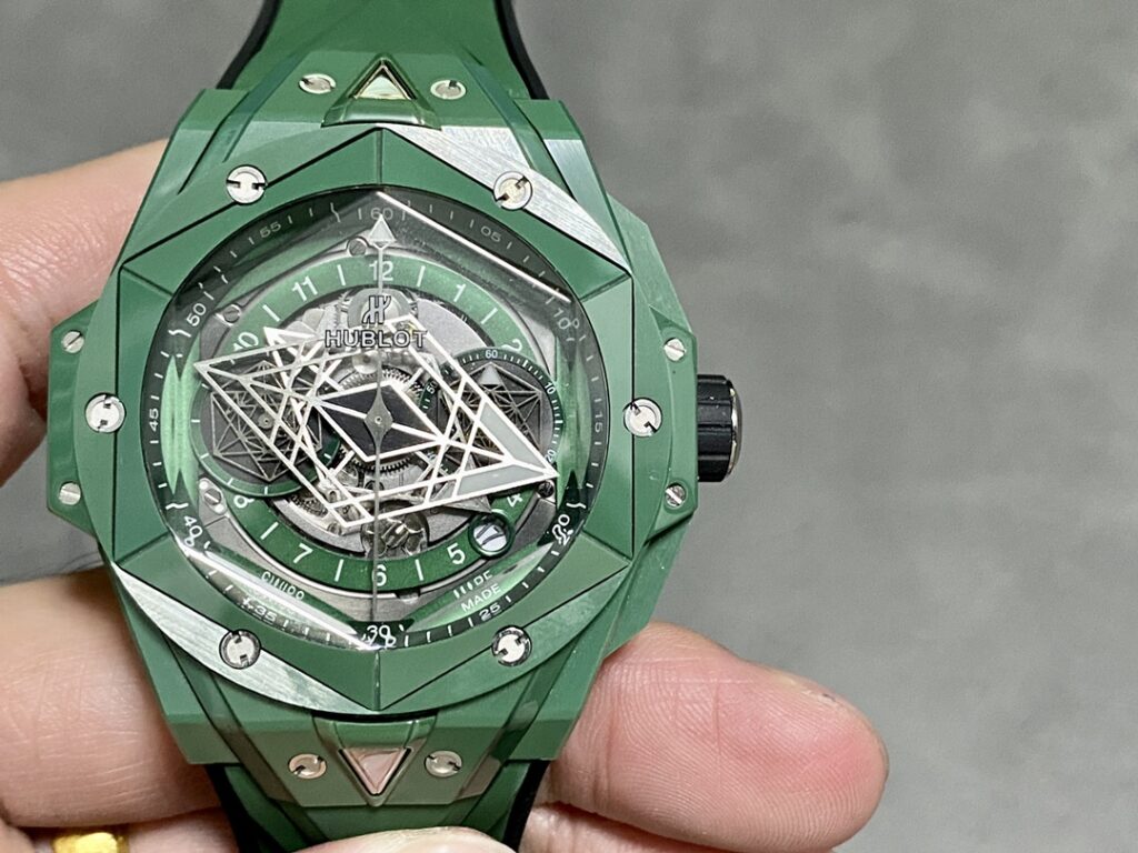 Đồng Hồ Hublot Big Bang Sang Bleu II Gốm Xanh Lá Cây Nhà Máy BBF 45mm (9)