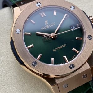 Đồng Hồ Hublot Classic Fusion King Gold Màu Xanh Lá Cây Nhà Máy HB 38mm (7)