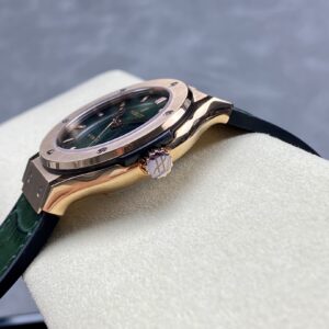 Đồng Hồ Hublot Classic Fusion King Gold Màu Xanh Lá Cây Nhà Máy HB 38mm (7)
