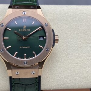 Đồng Hồ Hublot Classic Fusion King Gold Màu Xanh Lá Cây Nhà Máy HB 38mm (7)