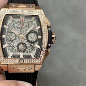 Đồng Hồ Hublot Spirit Of Big Bang King Gold Đính Đá Nhà Máy MS 44mm (1)