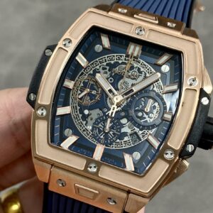 Đồng Hồ Hublot Spirit Of Big Bang King Gold Màu Xanh Dương Nhà Máy MS 44mm (2)
