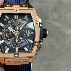 Đồng Hồ Hublot Spirit Of Big Bang King Gold Màu Xanh Dương Nhà Máy MS 44mm (2)