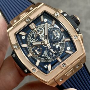 Đồng Hồ Hublot Spirit Of Big Bang King Gold Màu Xanh Dương Nhà Máy MS 44mm (2)