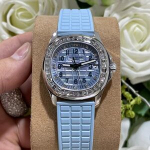 Đồng Hồ Patek Philippe Aquanaut 5072G Đính Kim Cương CVD Bọc Vàng Trắng 18K (1)