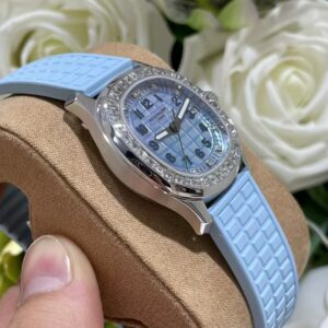 Đồng Hồ Patek Philippe Aquanaut 5072G Đính Kim Cương CVD Bọc Vàng Trắng 18K (1)