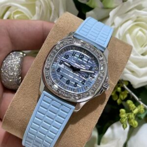 Đồng Hồ Patek Philippe Aquanaut 5072G Đính Kim Cương CVD Bọc Vàng Trắng 18K (1)