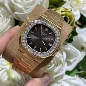 Đồng Hồ Patek Philippe Nautilus 5723 Độ Máy + Mặt Số + Đính Moissanite + Bọc Vàng 40mm (3)