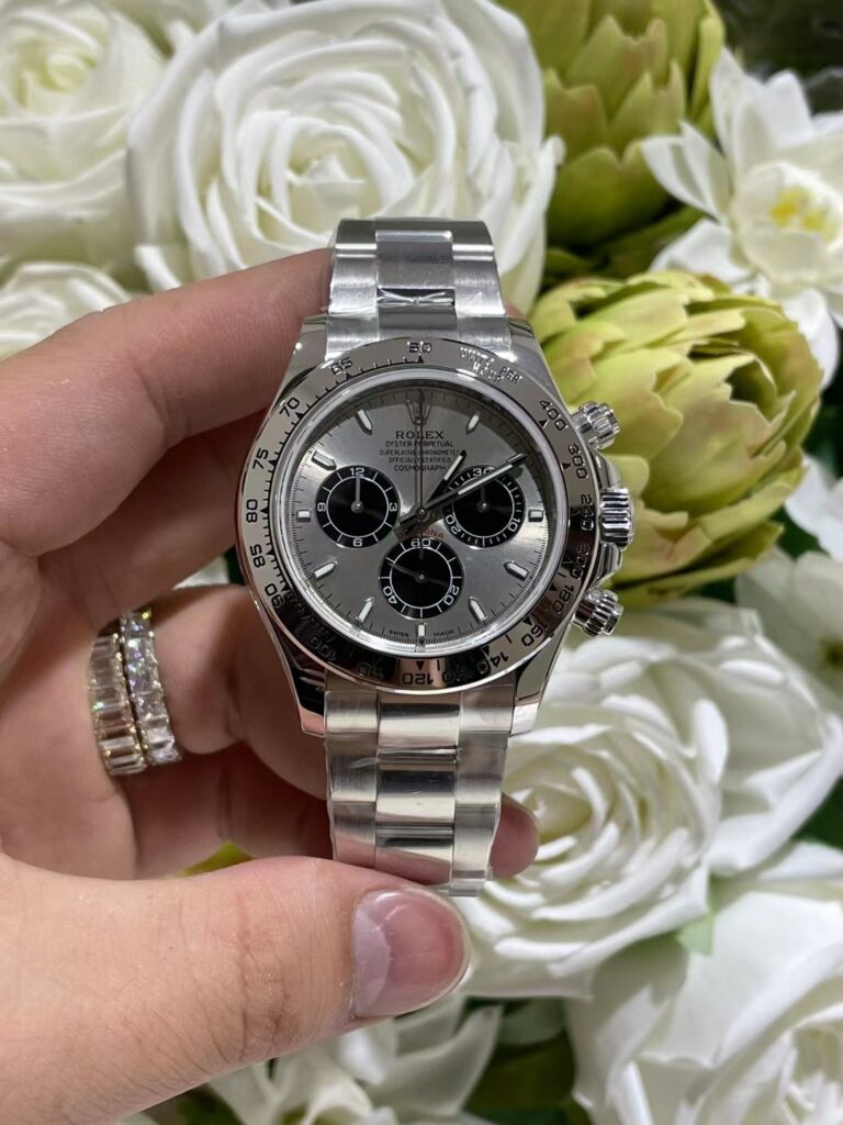 Đồng Hồ Rolex Cosmograph Daytona 126509 Bọc Vàng Trắng 18K Máy 4131 40mm (2)