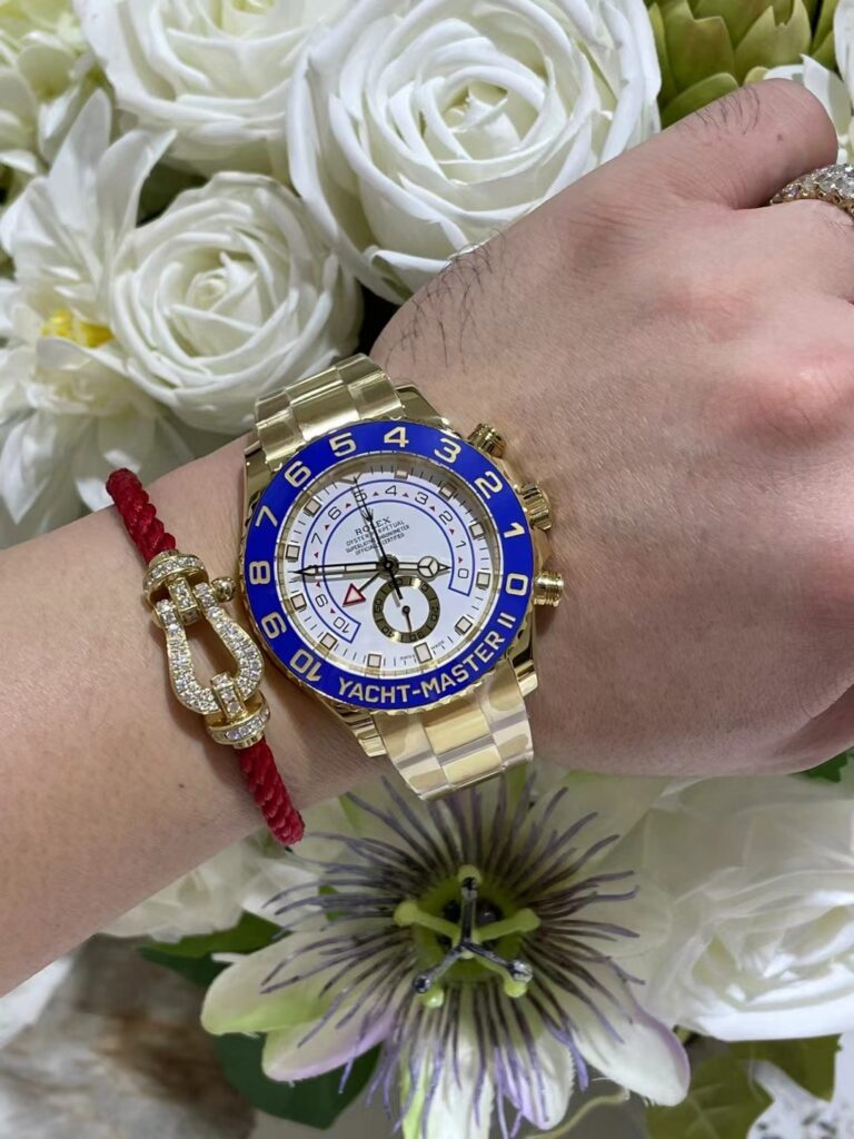 Đồng Hồ Rolex Yacht-Master II 116688 Bọc Vàng 18K Chế Tác Hong Kong 44mm (7)