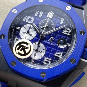 Đồng Hồ Audemars Piguet Royal Oak Offshore Chronograph 26470 Gốm Xanh 42mm (9)