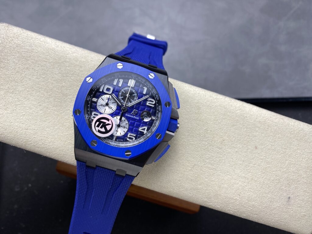 Đồng Hồ Audemars Piguet Royal Oak Offshore Chronograph 26470 Gốm Xanh 42mm (9)