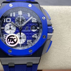 Đồng Hồ Audemars Piguet Royal Oak Offshore Chronograph 26470 Gốm Xanh 42mm (9)