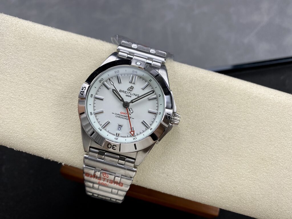 Động Hồ Breitling Chronomat GMT Automatic Mặt Trắng Replica Cao Cấp 40mm (7)