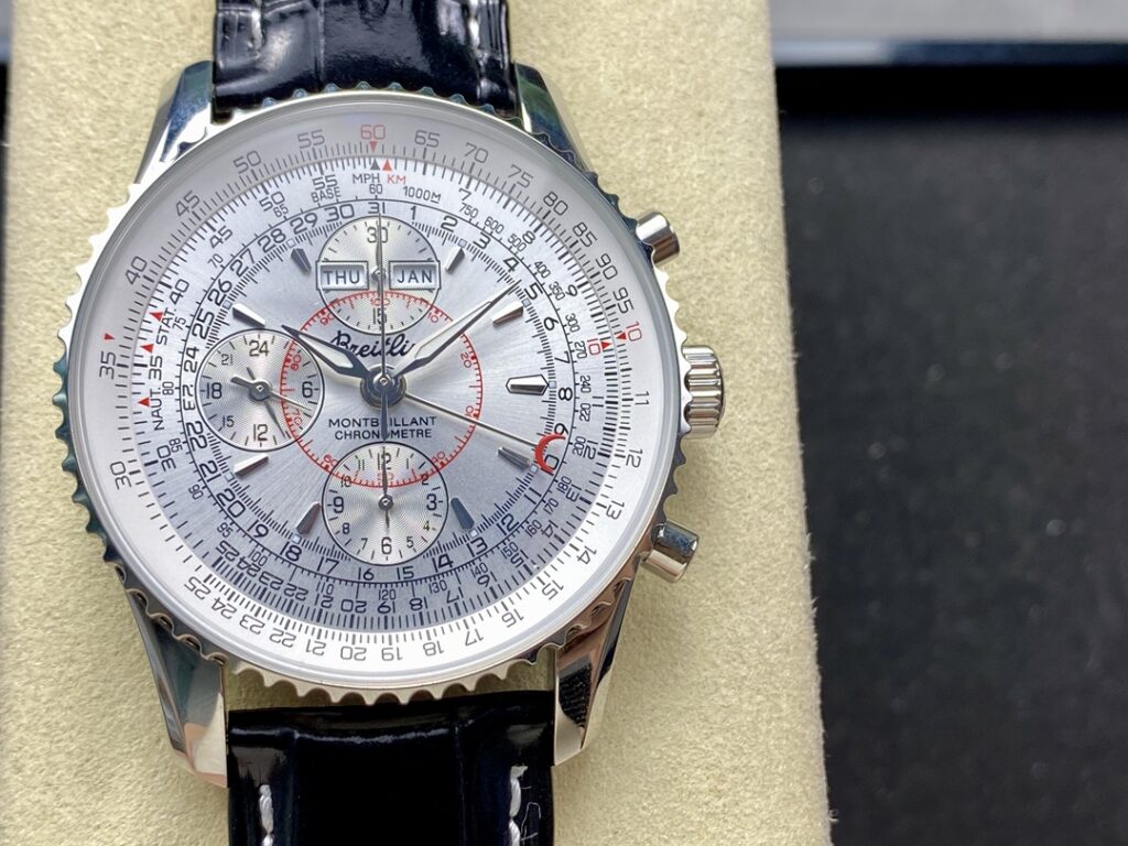 Đồng Hồ Breitling Montbrilliant Datora Replica Nhà Máy BLS Mặt Số Trắng 43mm (9)